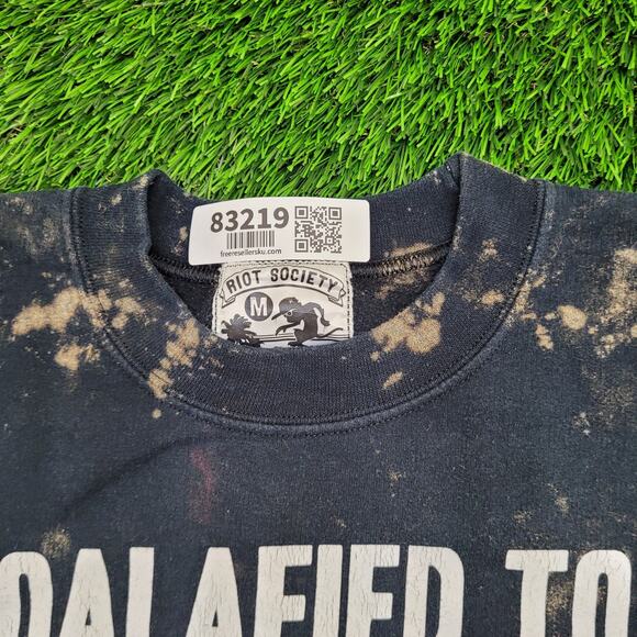 Vintage Funny Koala Party Sweatshirt M 22x23 Baggy Crop Bleached - Picture 9 of 11